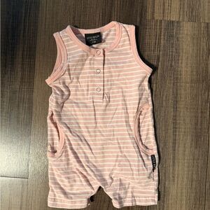 Little Bipsy Pink Striped Baby Romper